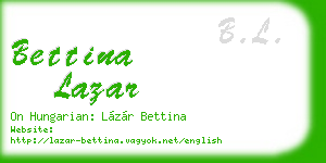 bettina lazar business card